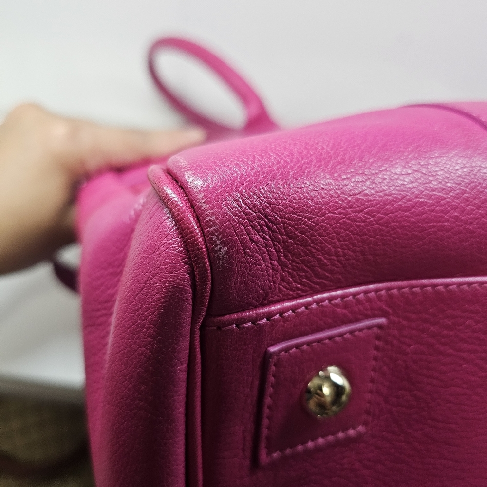 Mulberry Bayswater Hot Pink Leather Top-Handle Satchel - Picture 14 of 16